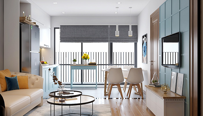 thiết kế nội thất chung cư 61m2