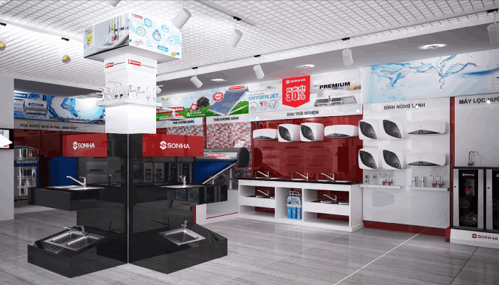 thiết kế nội thất showroom