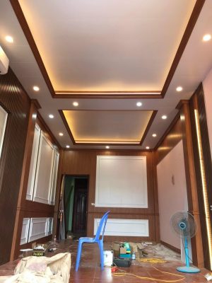 Tấm nhựa ốp trần giả gỗ 9mm HA 14